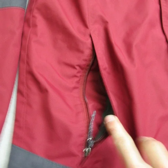 Columbia Jacket Men Large Red Interchange Hood Full Zip Waterproof Ski 3in1SHELL - Picture 9 of 16